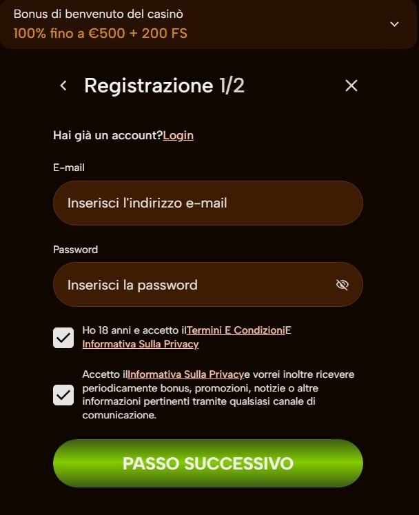 Registrazione